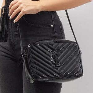 YSL Black Patent Leather Bag